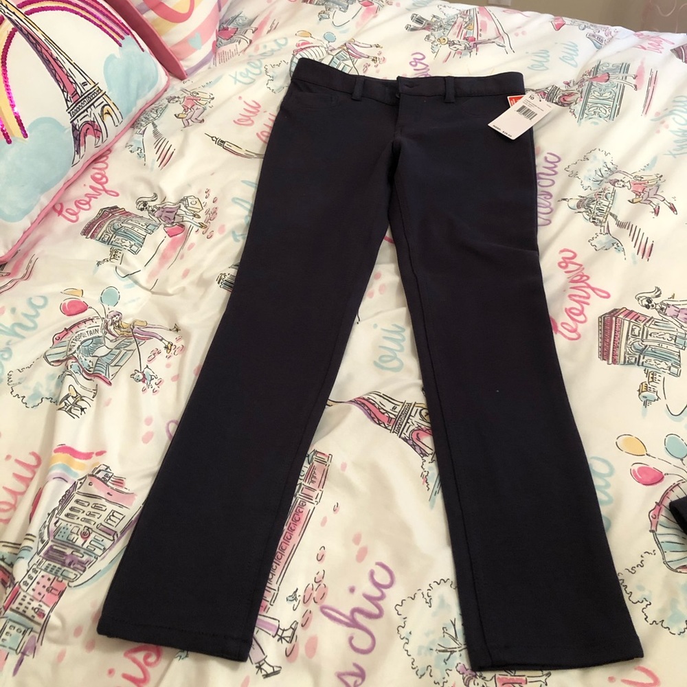 Girls skinny navy pants